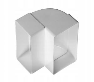 Kolano pionowe płaskie 90 wentylacyjne ABS Awenta KP75-25 - 75x150