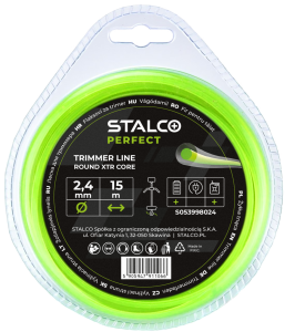 Żyłka tnąca okrągła Round XTR Core 2,4mm x 90m Stalco GARDEN S053998034