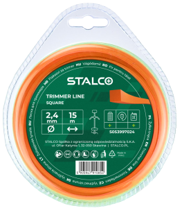 Żyłka tnąca kwadratowa Square 2,7mm x 15m Stalco GARDEN S053997025