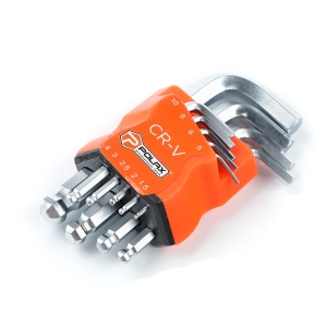 Zestaw kluczy imbusowych 9szt (1,5-10mm) z końcówką kulową POLAX 25-009 