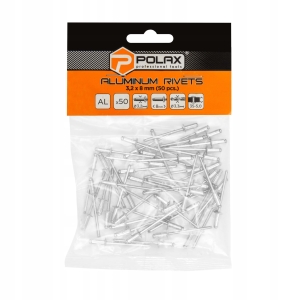 Nity aluminiowe 3,2x8mm opk 50 szt POLAX 37-004 