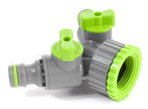 Trójnik z dwoma zaworami Stalco S-80459