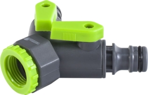 Trójnik z dwoma zaworami 2K Garden Stalco S-80368