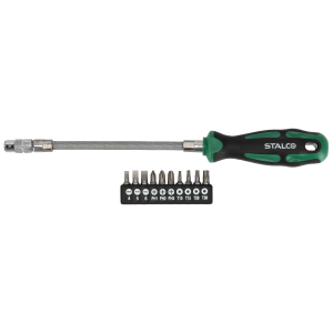 Wkrętak elastyczny 11 el. z końcówkami 1/4''x25mm Stalco S-12401