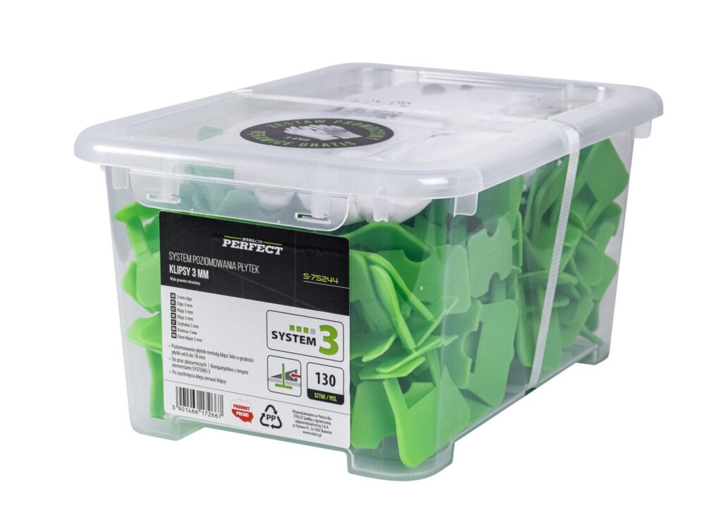 Klipsy 3mm do systemu Numer 3 130szt Stalco S-75244