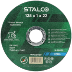 Tarcza do cięcia metalu płaska 125x1.0x22mm Stalco S-59025 59010