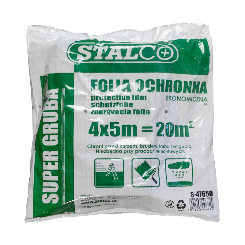 Folia Ochronna 4X5M Super Gruba 900G Stalco S-47650