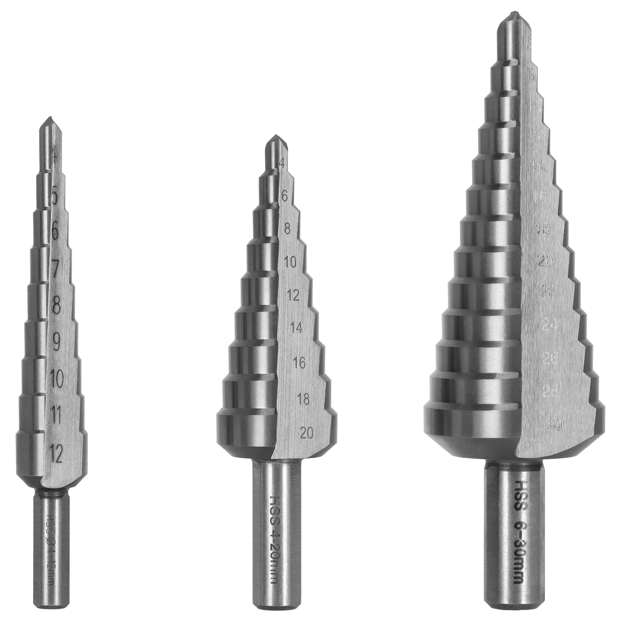 Wiertło Stopniowe HSS Rp 4-12/1;4-20/2;6-30/2 Zestaw STALCO S-72526