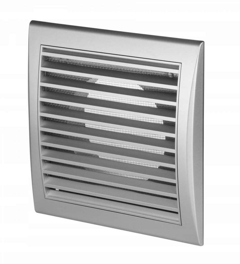 Kratka wentylacyjna Awenta 140x140mm srebrna satyna TUS TL9 SS fi100
