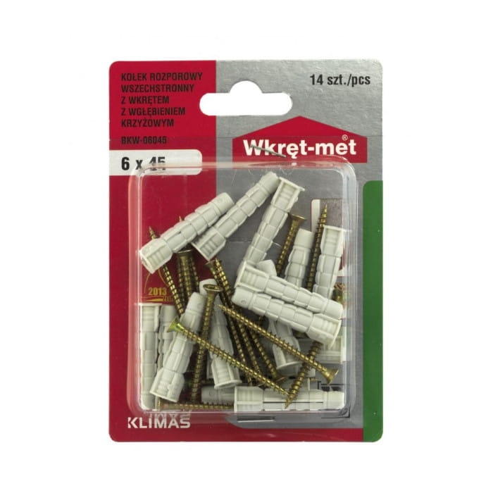 Kołek rozporowy uniwersalny 6x45 BKW-06045 14 szt