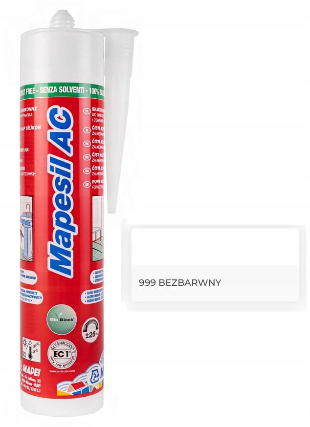 Mapei Mapesil AC silikon 999 BEZBARWNY 310ml