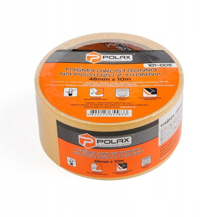 Taśma dwustronna 48mm/10m podkład z włókna 101-005