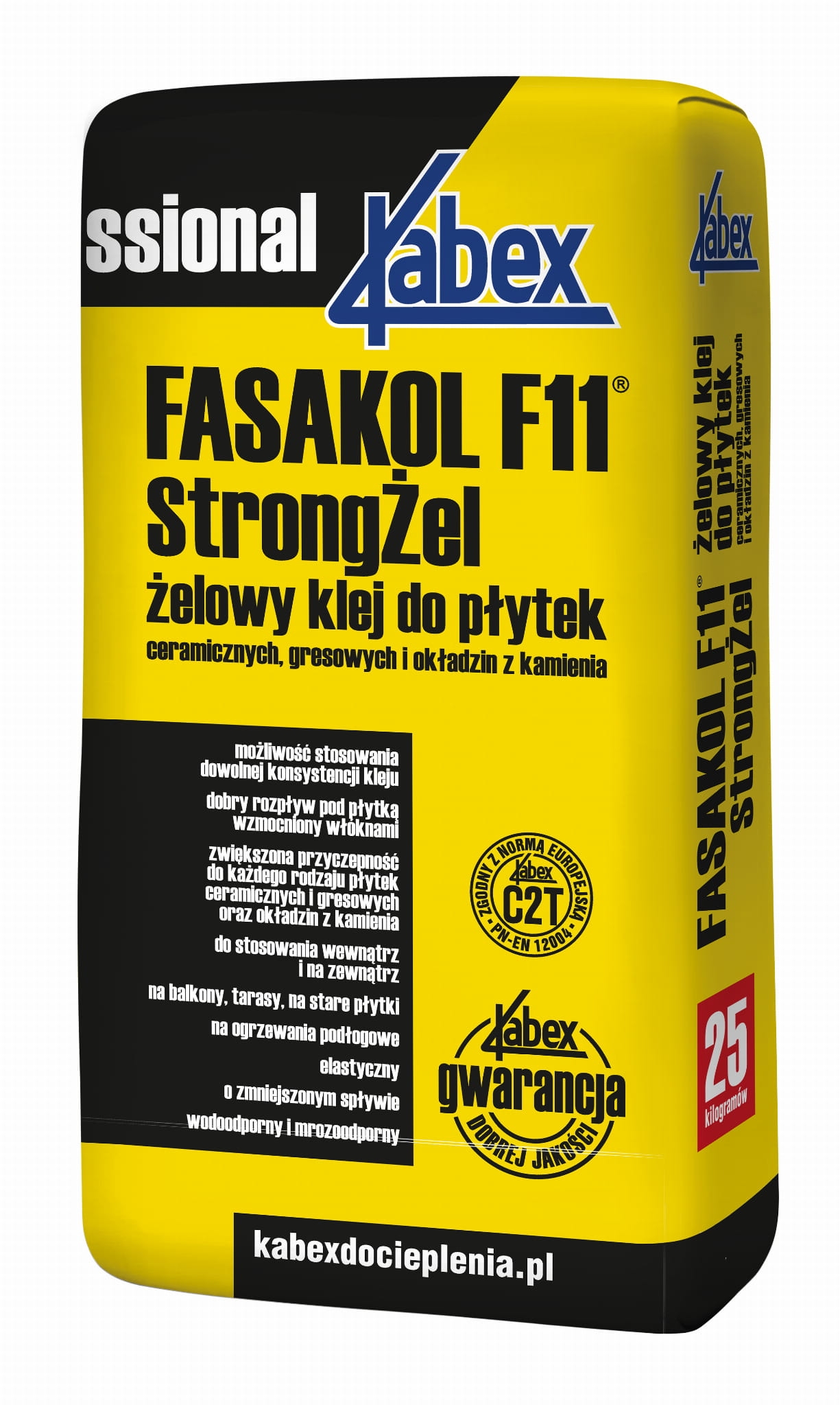 KABEX Fasakol F11 STRONG ŻEL wysokoelastyczny klej żelowy do płytek 25kg