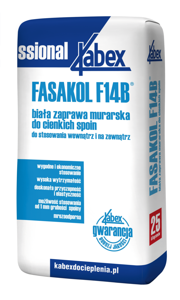 Zaprawa murarska do cienkich spoin 25kg Kabex Fasakol F14B klasa M10