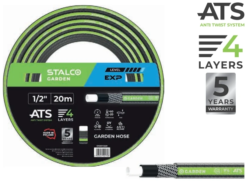 Wąż ogrodowy ATS EXP 1/2" 20m Stalco Garden S102041220