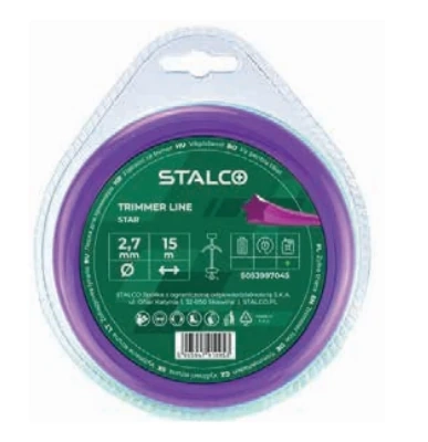 Żyłka tnąca gwiazdka Star 2,7mm x 15m Stalco Garden S053997045
