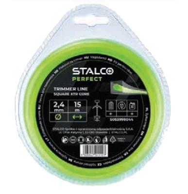 Żyłka tnąca kwadratowa Square XTR Core 2,4mm x 15m Stalco GARDEN S053998044