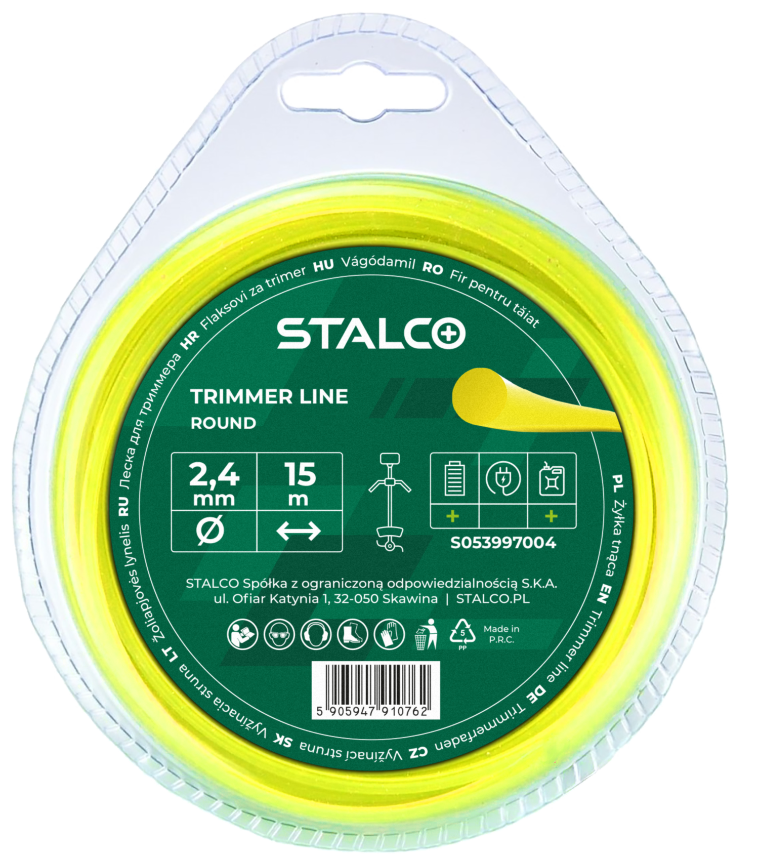 Żyłka tnąca okrągła Round 3,0mm x 56m Stalco GARDEN S053997016