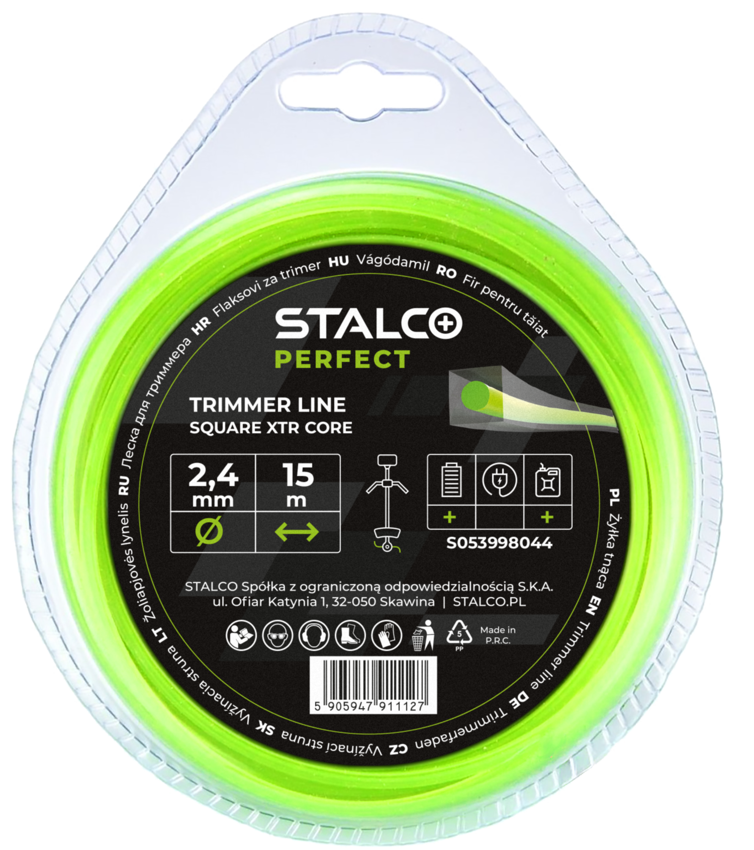 Żyłka tnąca kwadratowa Square XTR Core 3,0mm x 15m Stalco GARDEN S053998046
