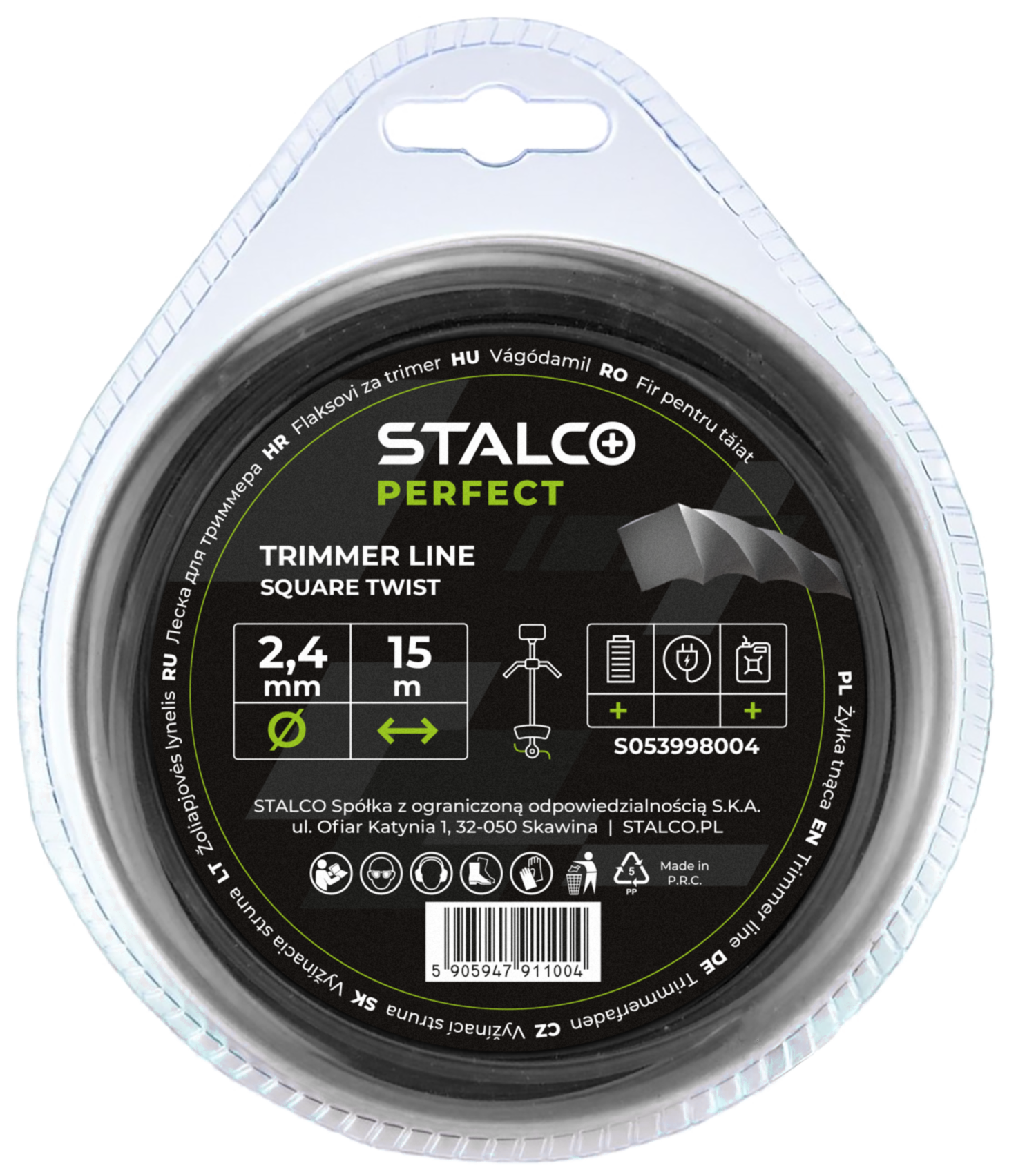 Żyłka tnąca kwadratowa Square Twist 2,7mm x 15m Stalco GARDEN S053998005