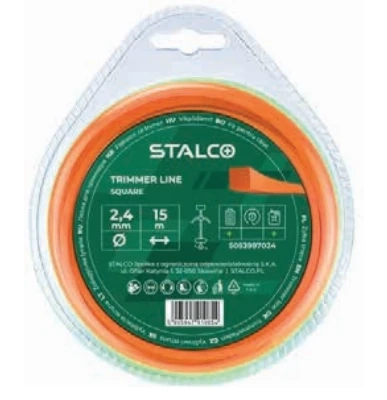 Żyłka tnąca kwadratowa Square 2,0mm x 15m Stalco GARDEN S053997023
