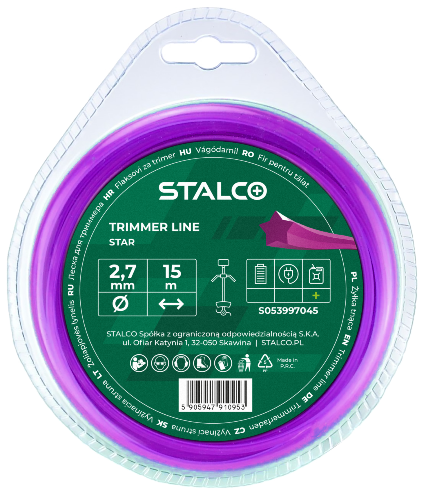 Żyłka tnąca gwiazdka Star 2,0mm x 15m Stalco Garden S053997043