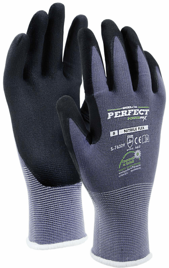 Rękawice nylonowe NITRILE FLEX 8 Stalco S-76329