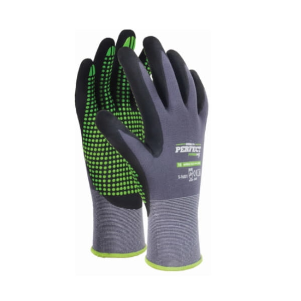Rękawice nylonowe NITRILE FLEX DOTS 10 Stalco S-76321