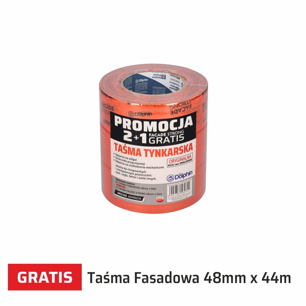 Blue Dolphin Taśma Tynkarska 2x48mm/50m + 1x48mm/44m PAKIET 62604