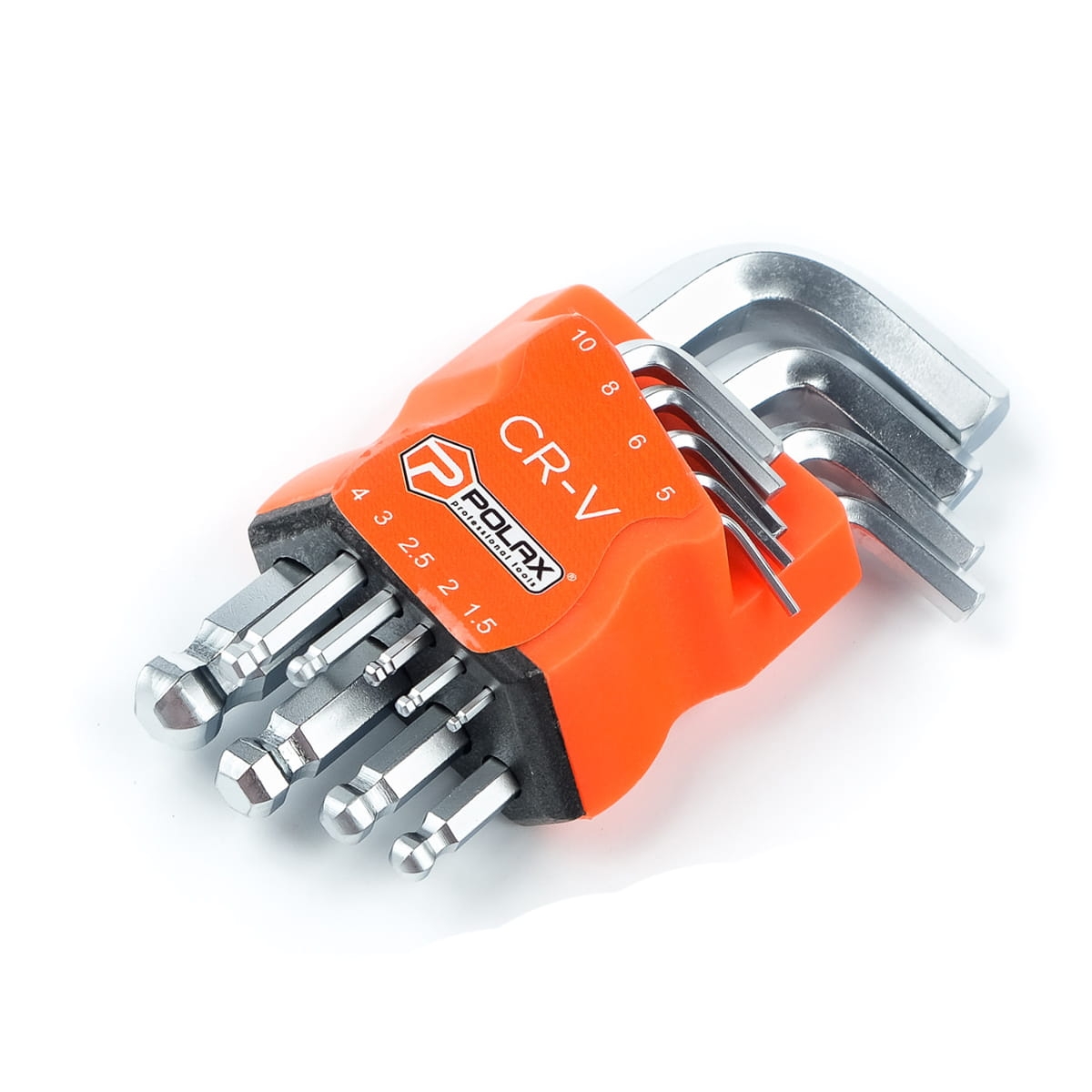 Zestaw kluczy imbusowych 9szt (1,5-10mm) z końcówką kulową POLAX 25-009