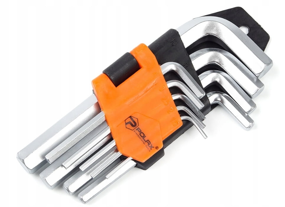 Zestaw kluczy imbusowych 9szt (1,5-10mm) krótkie POLAX 25-005