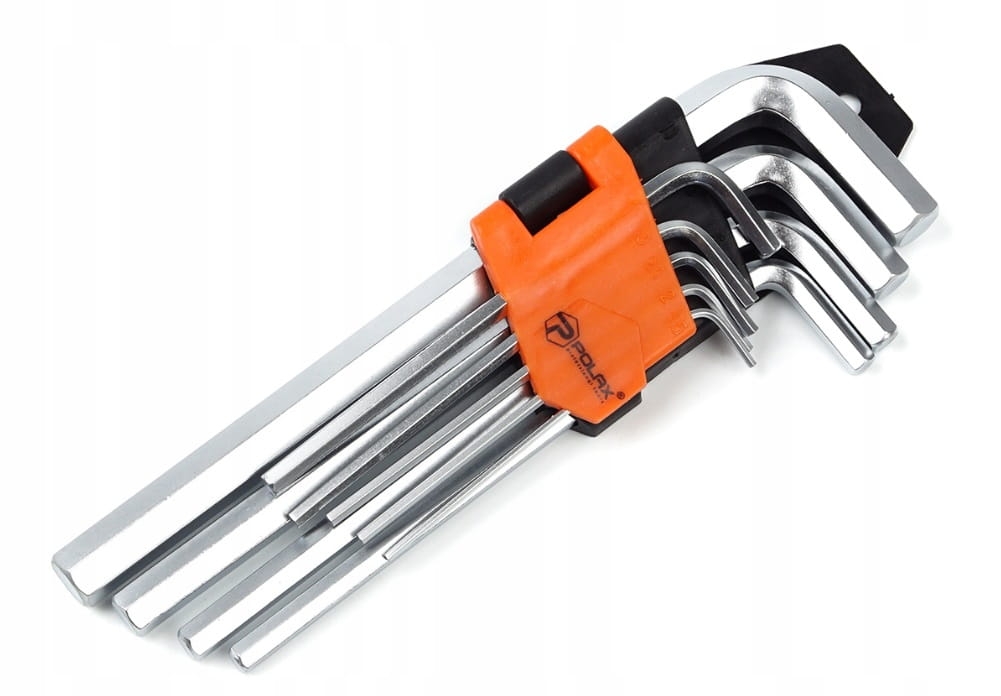 Zestaw kluczy imbusowych 9szt (1,5-10mm) długie POLAX 25-006