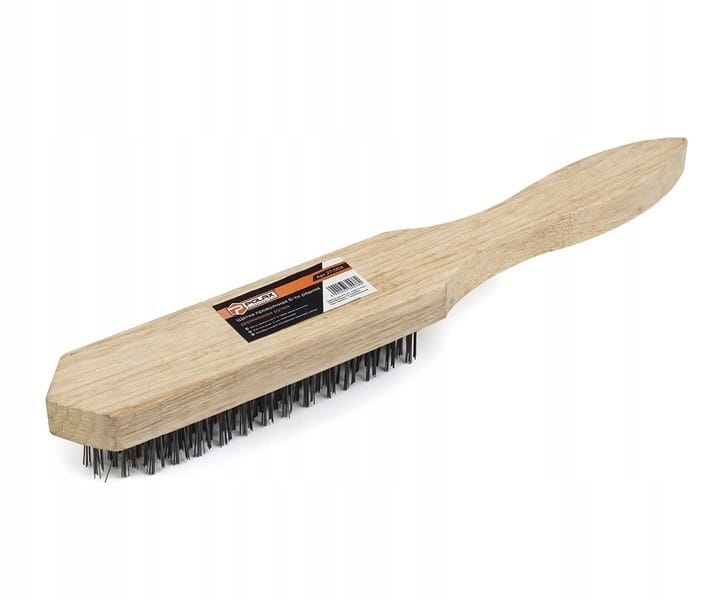 Szczotka druciana 6 rzędowa drewniana POLAX 27-004