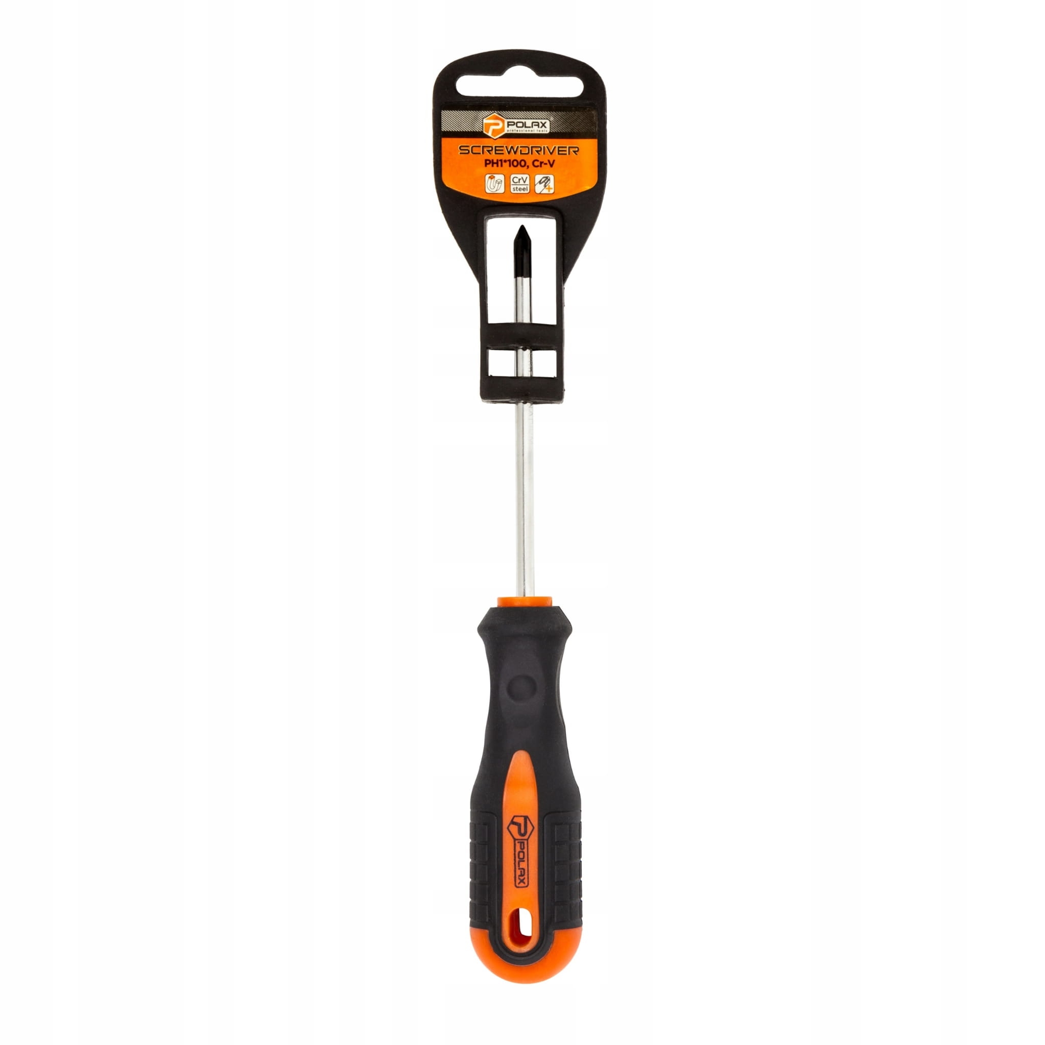 Wkrętak krzyżakowy PH1x100 Cr-V POLAX 51-009