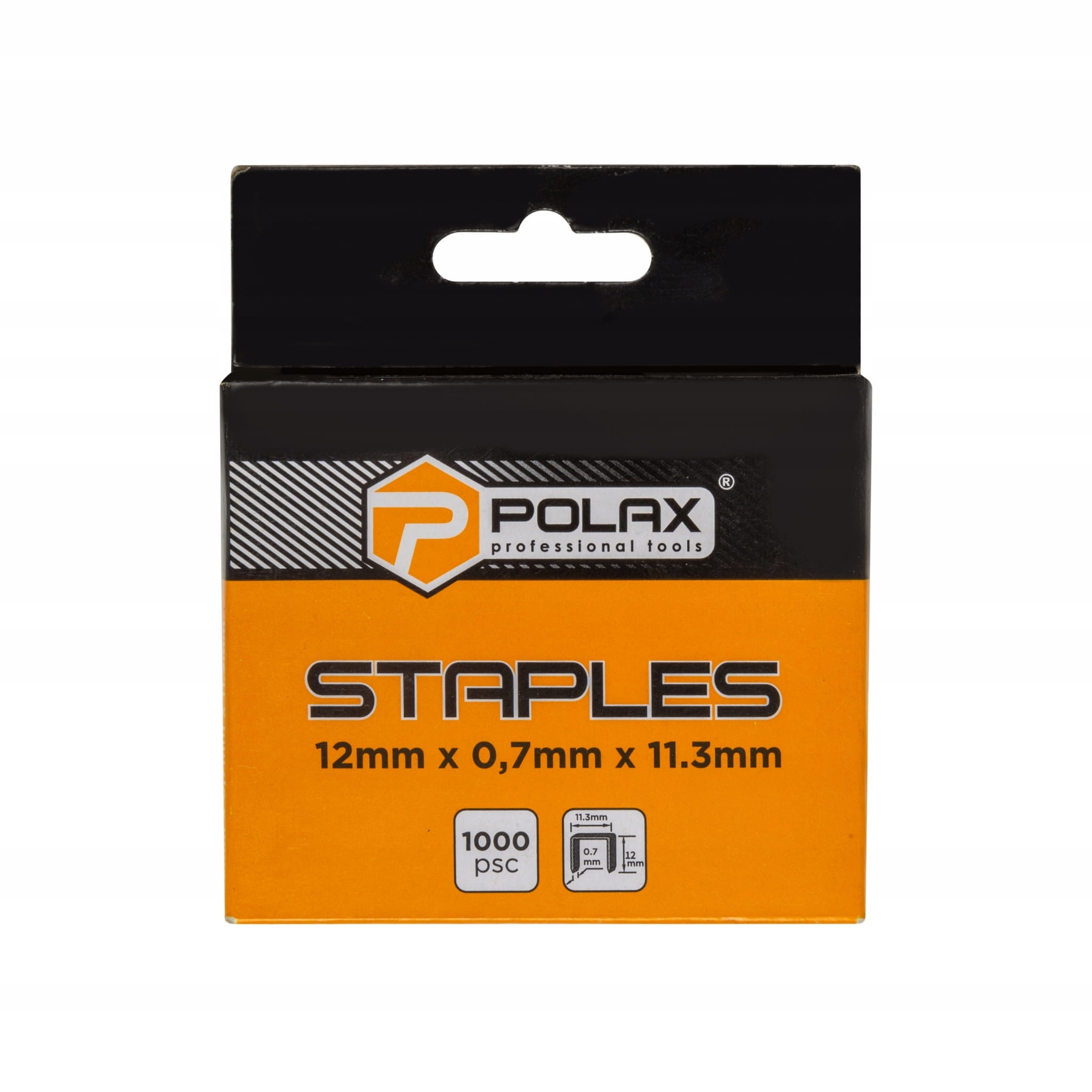 Zszywki A/53 opk1000 szt 12 x 0,7mm x 11,3mm POLAX 24-010