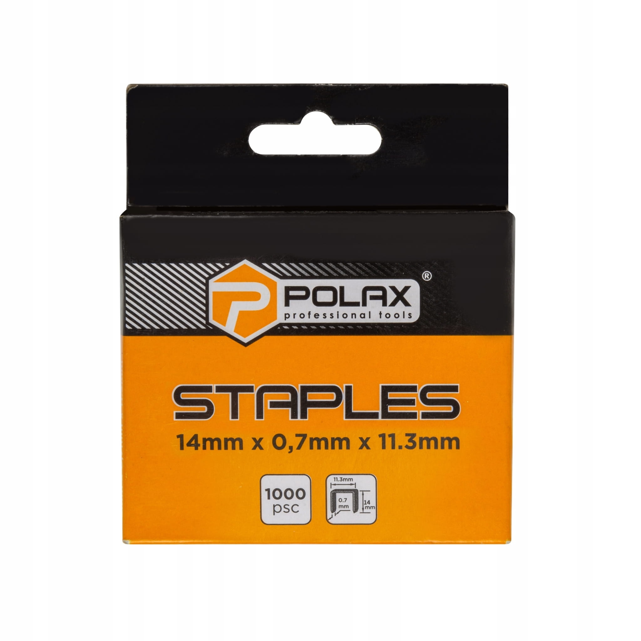Zszywki A/53 opk1000 szt 14 x 0,7mm x 11,3mm POLAX 24-011