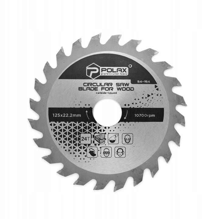Piła tarczowa do drewna 125x22,2/20 24T POLAX 54-154