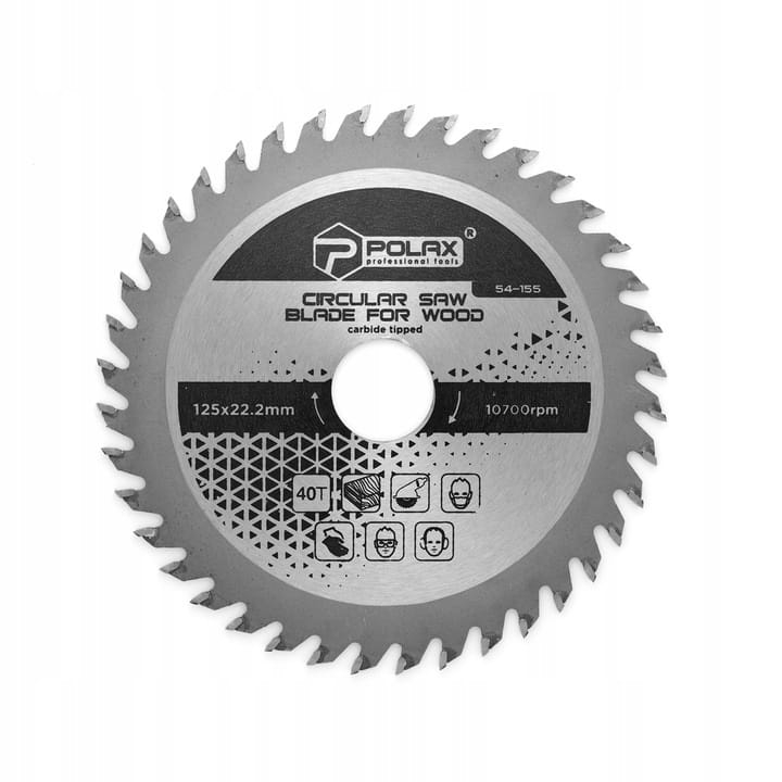 Piła tarczowa do drewna 125x22,2/20 40T POLAX 54-155