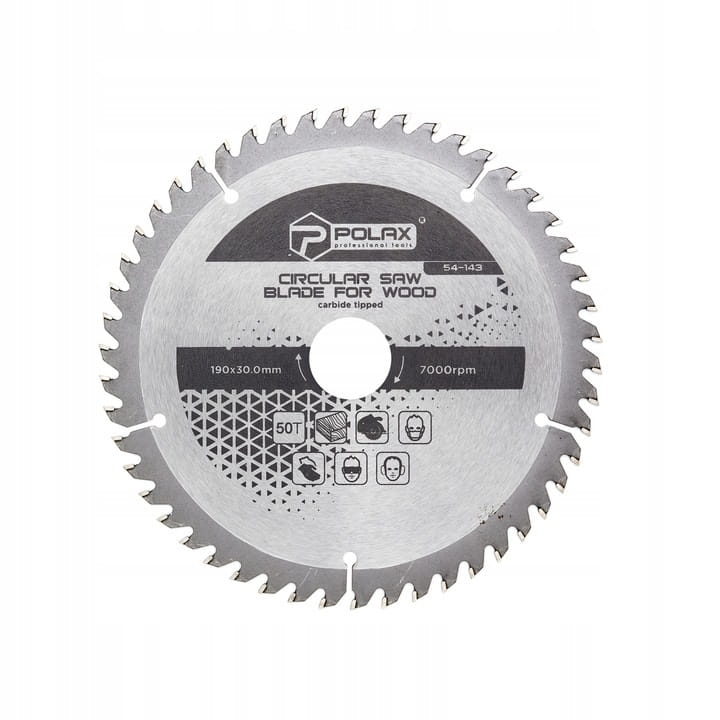Piła tarczowa do drewna 190x30,0/25,4 50T POLAX 54-143