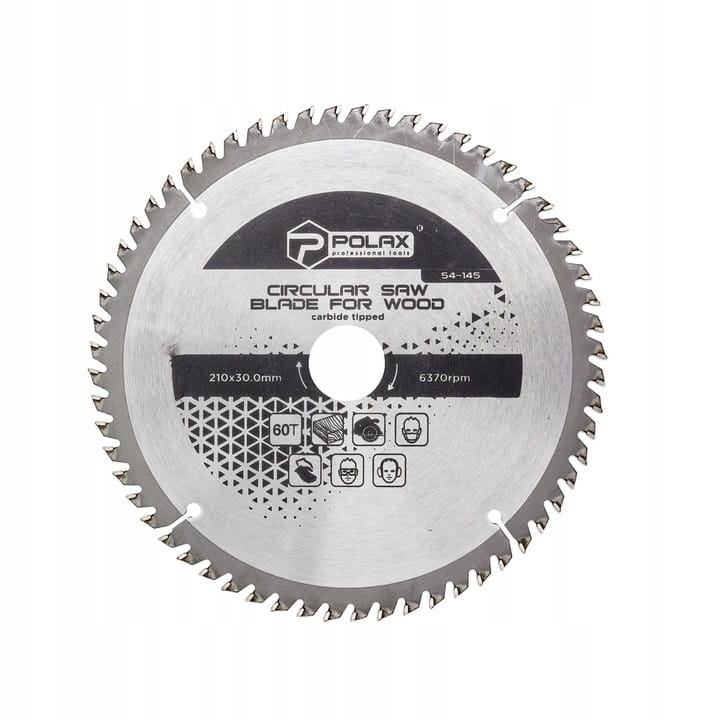 Piła tarczowa do drewna 210x30/25,4 60T POLAX 54-145