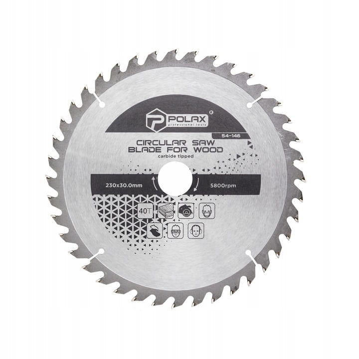 Piła tarczowa do drewna 230x30,0/25,4 40T POLAX 54-146