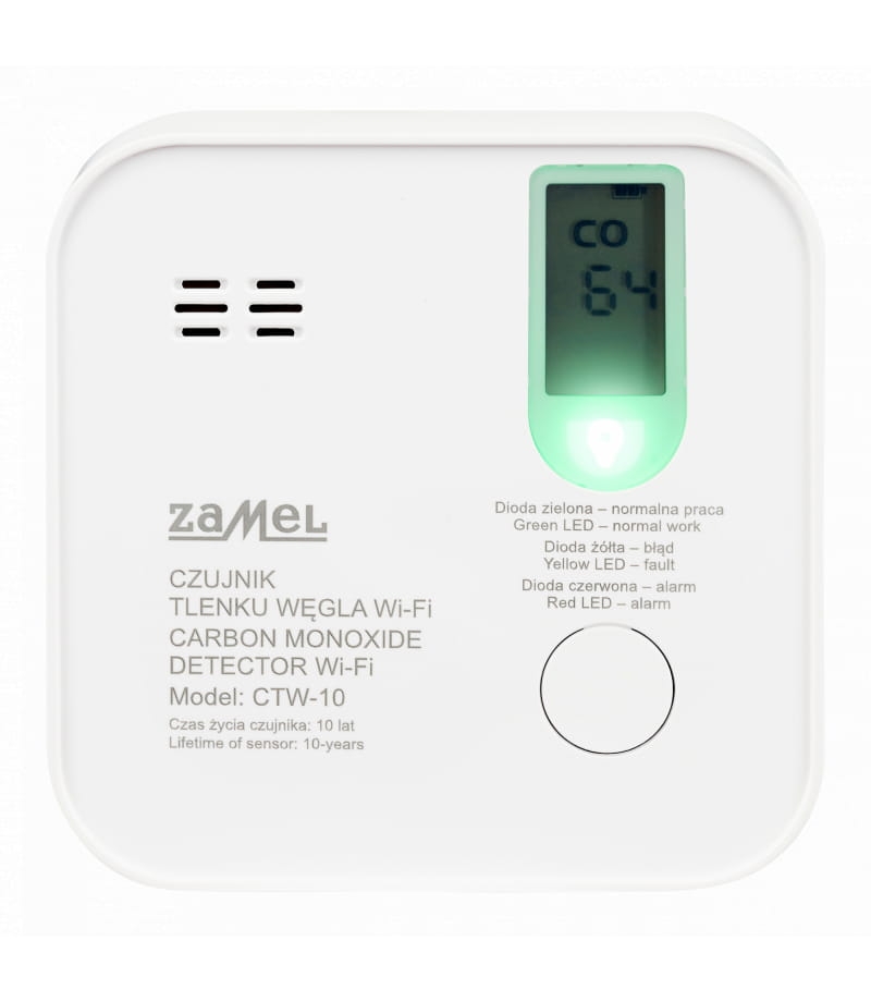 Czujnik gazu, tlenku węgla, dymu CTW-10