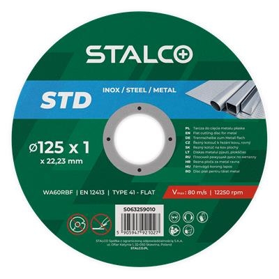 Tarcza do cięcia metalu płaska STD 125*1,0 Stalco S063259010