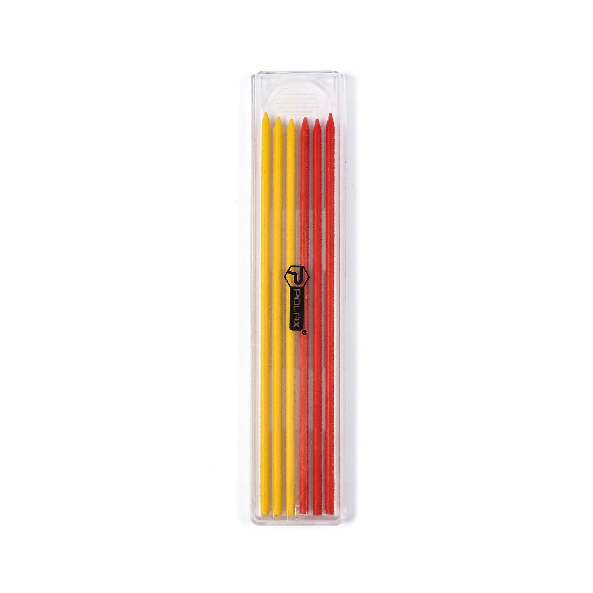 Wkłady do ołówka mechanicznego czerwony + żółty 2,8mm opk 6szt POLAX 50-006