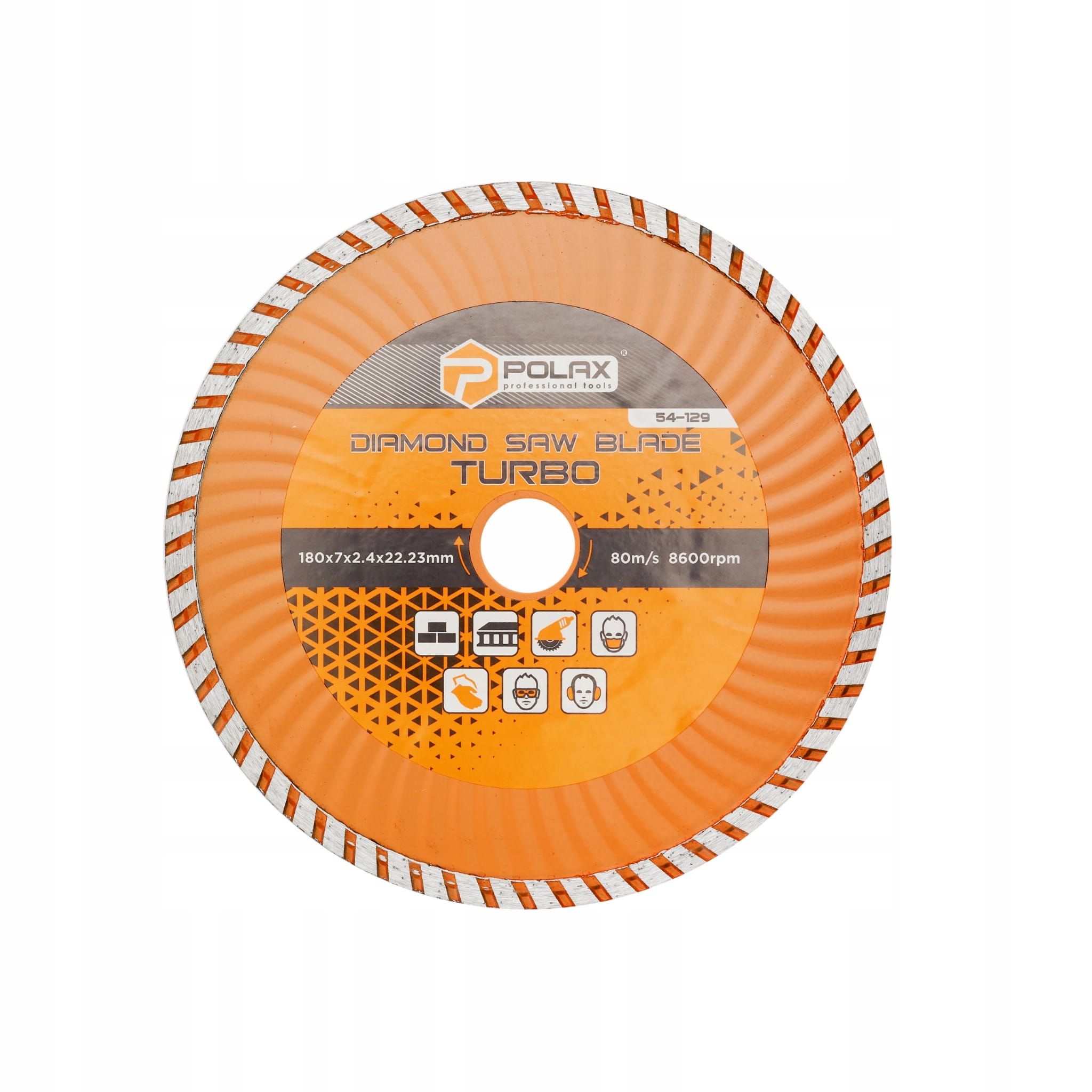 Tarcza diamentowa Turbo 180x7x2,4x22,23 POLAX 54-129