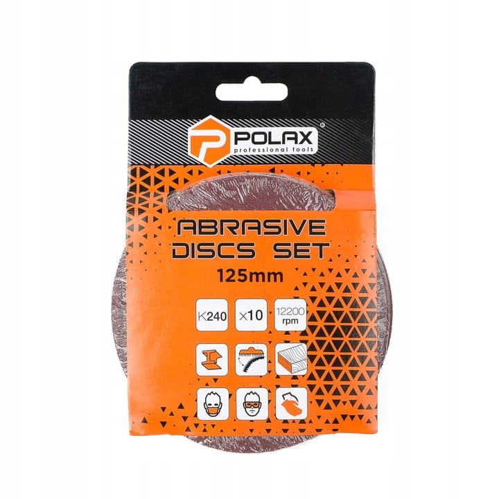 Krążek ścierny 125mm K240 op10szt POLAX 54-055