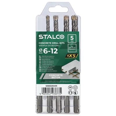 Wiertła do betonu SX5 6,0-12,0mm 5elem Stalco S060226405