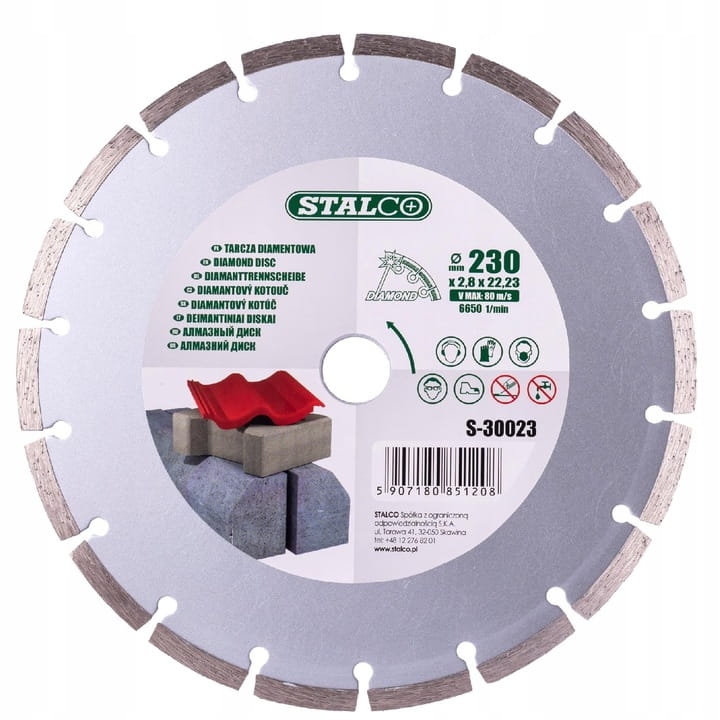 Tarcza diamentowa segmentowa 230mm Stalco S-30023