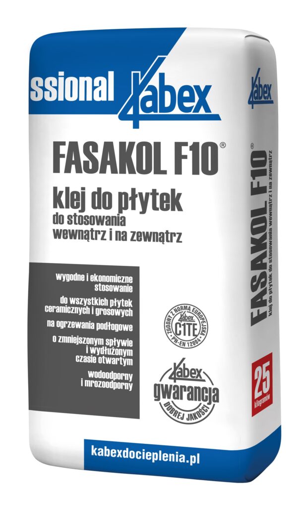 Klej do płytek Kabex Fasakol F10 25kg