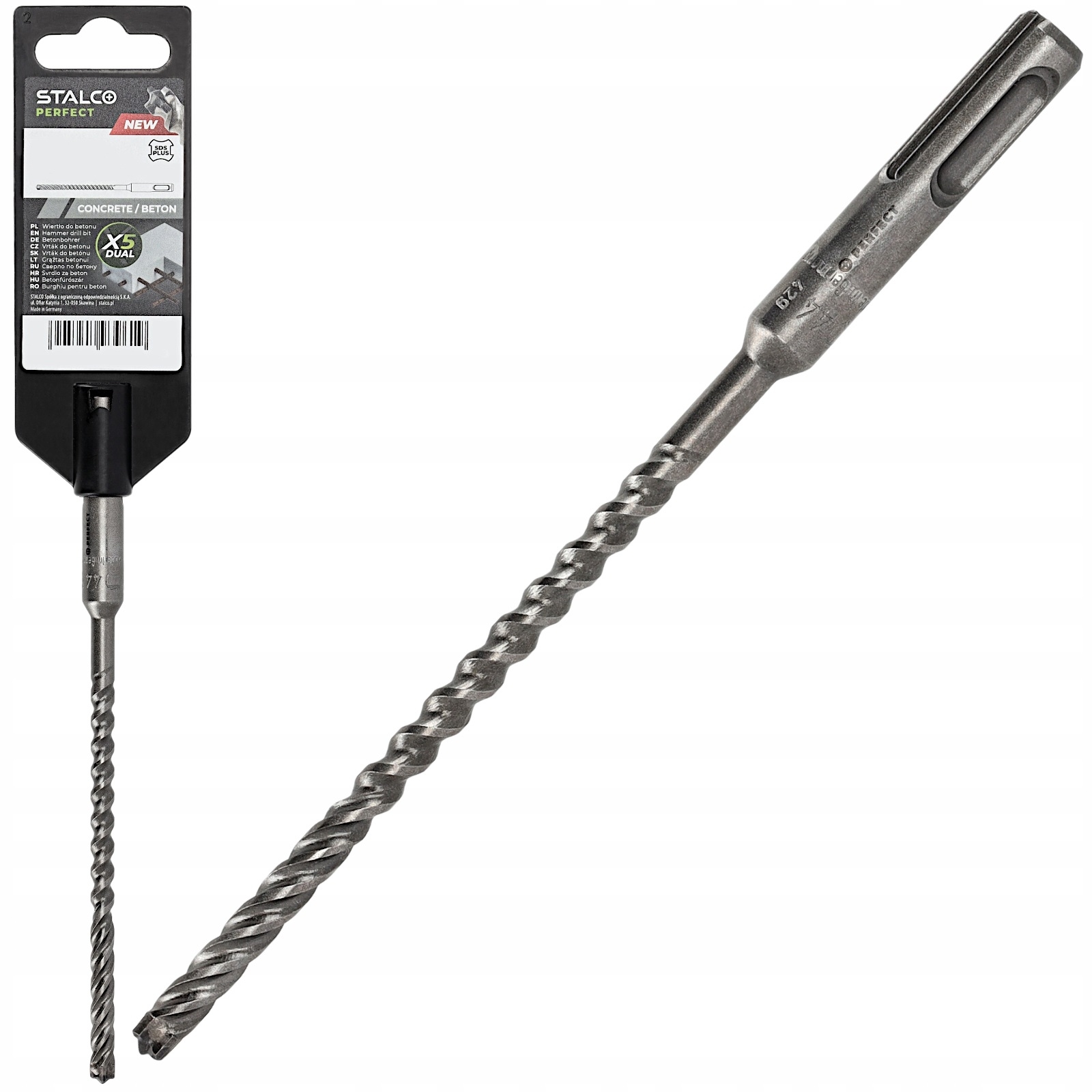 Wiertło SDS PLUS X5 DUAL 10x465 Stalco S060271539